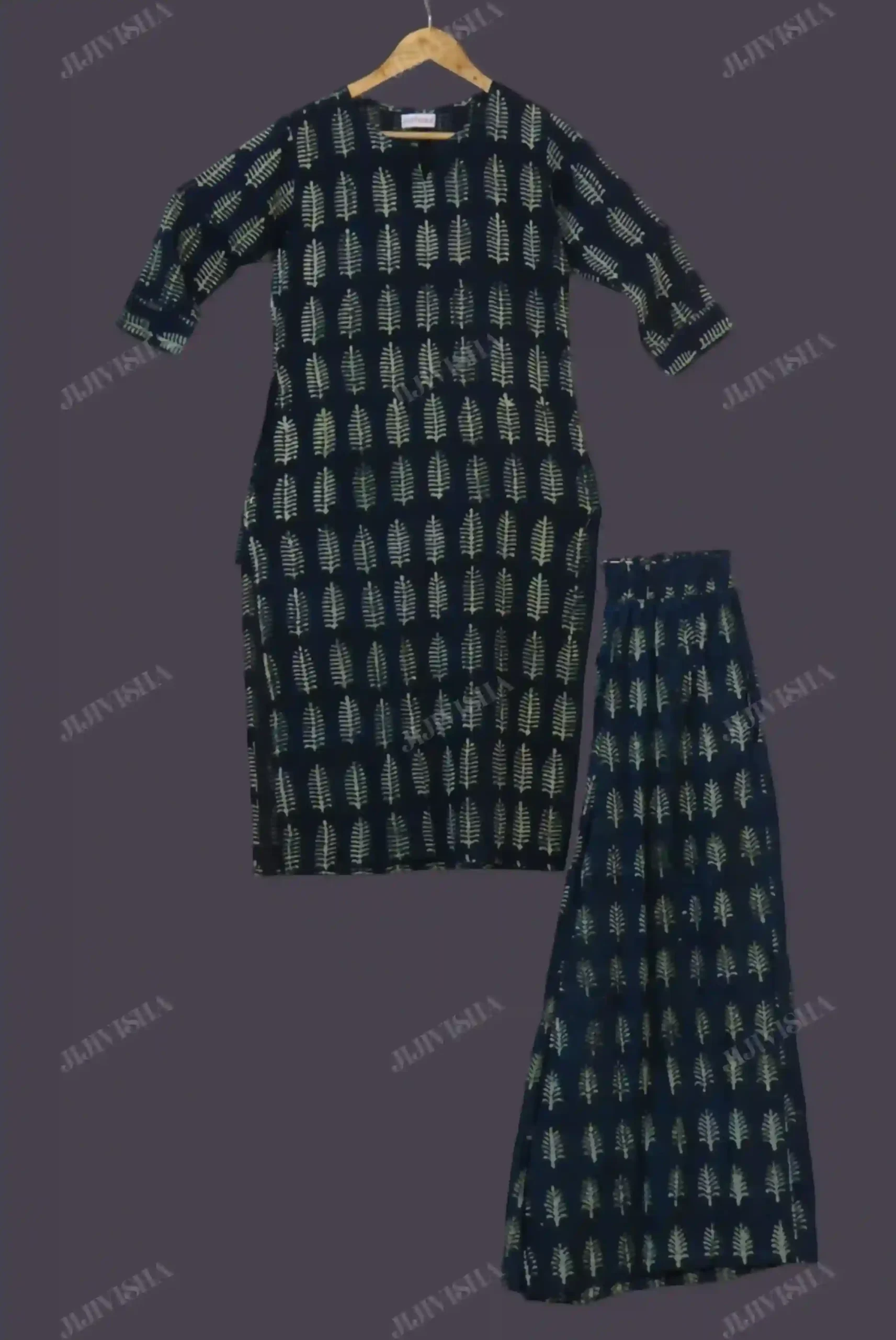 Buy Hand Block Printed Floral Cotton Kurta Set Online