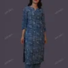 Buy Short Floral Stripes Hand Block Printed Kurta Set Online