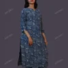 Buy Short Floral Stripes Hand Block Printed Kurta Set Online
