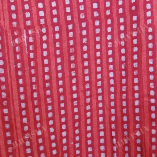 Buy Red and Beige Hand Block Printed Kurta Set Online