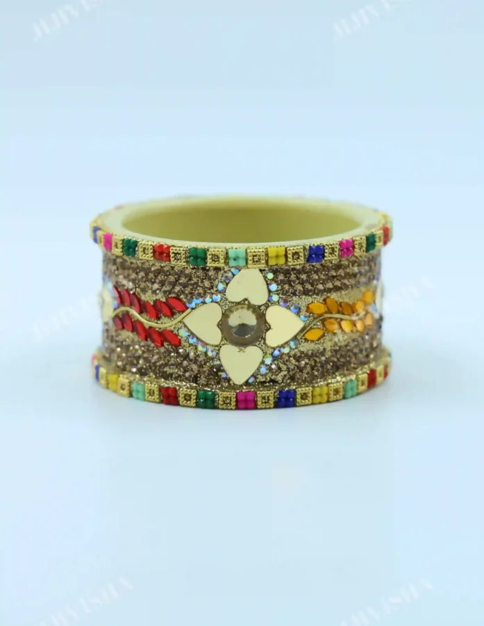 Buy Multicolored Golden Seep Kada Set Online