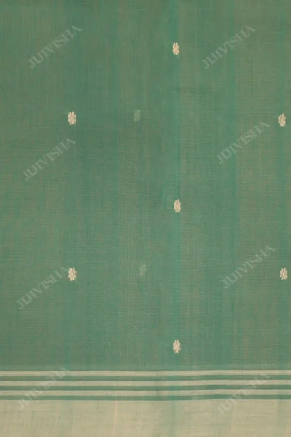 Buy Sea Green Chanderi Cotton Saree Online