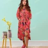 Buy Hand Block Printed Waffle Cotton Bathrobe Online