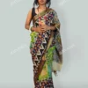 Buy Light Green Kalamkari Hand Painted Silk Saree Online