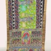 Buy Light Green Kalamkari Hand Painted Silk Saree Online