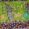 Buy Light Green Kalamkari Hand Painted Silk Saree Online