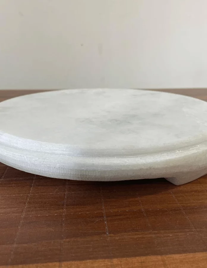 Plain Marble Rolling Board With Rolling Pin