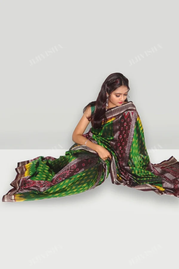 Buy Sambalpuri Ikkat Silk Pata Badhi Saree Online