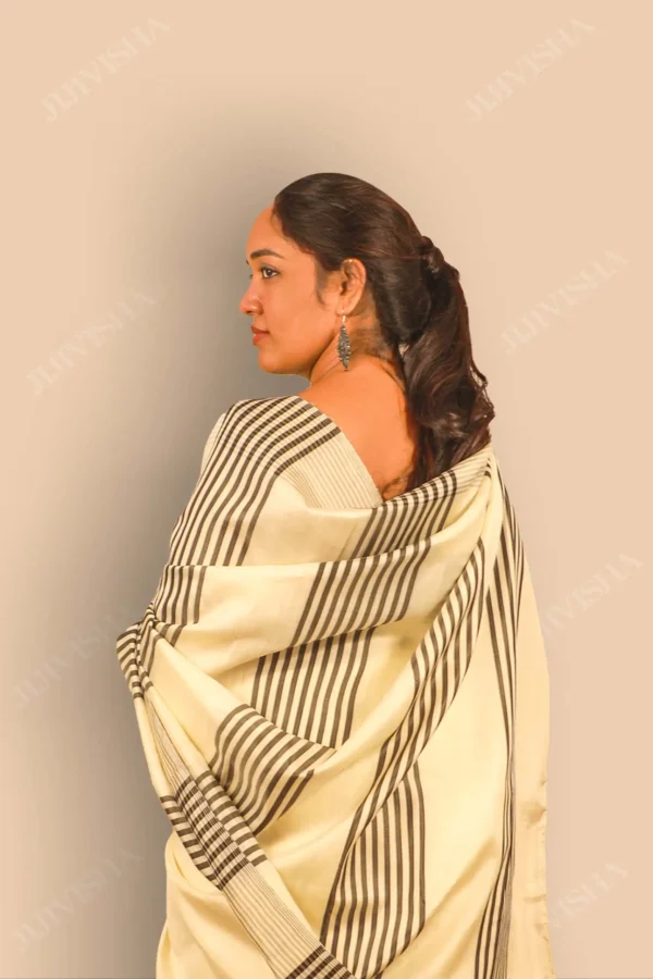 Buy White Bishnupur Pure Katan White Silk saree Online