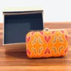 Orange Single Ikkat Patola Clutch