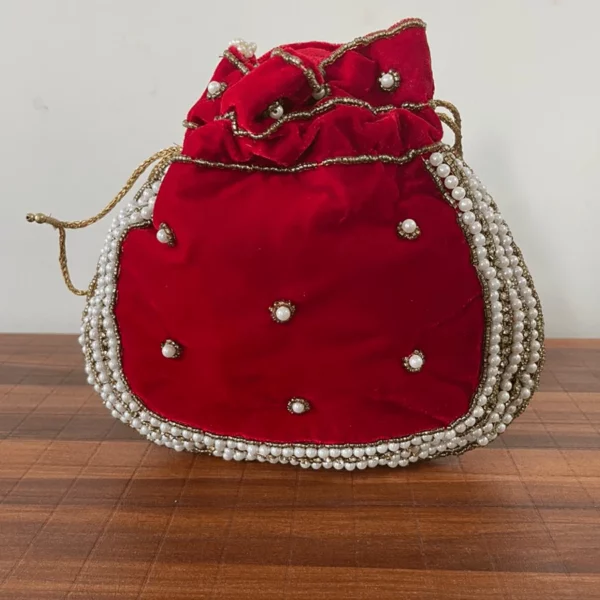 Red Velvet Potli Bag