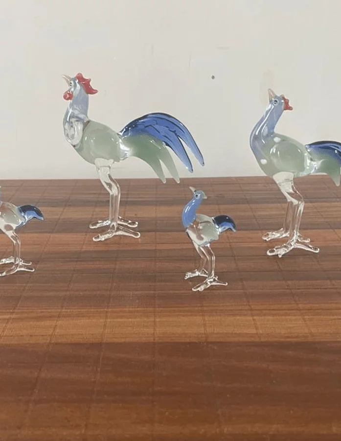 Crystal Rooster Family