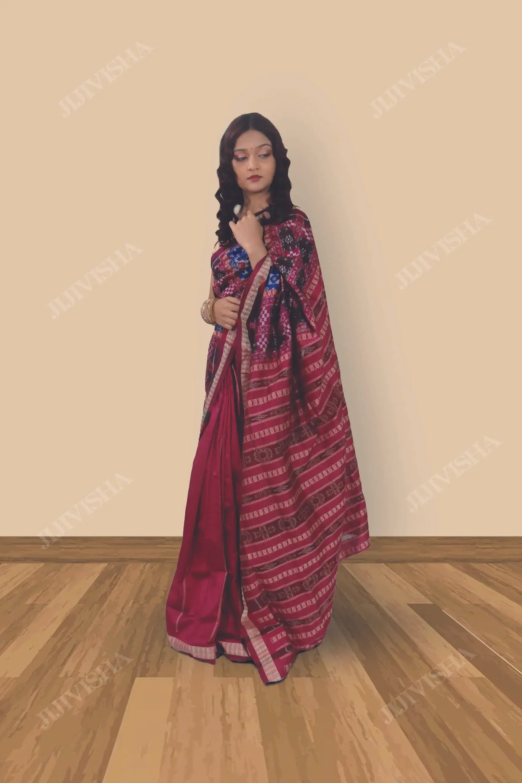 Buy Sambalpuri Ikkat Bandha Patli Silk Saree Online