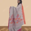 Buy Grey Jamdani Linen Saree Online