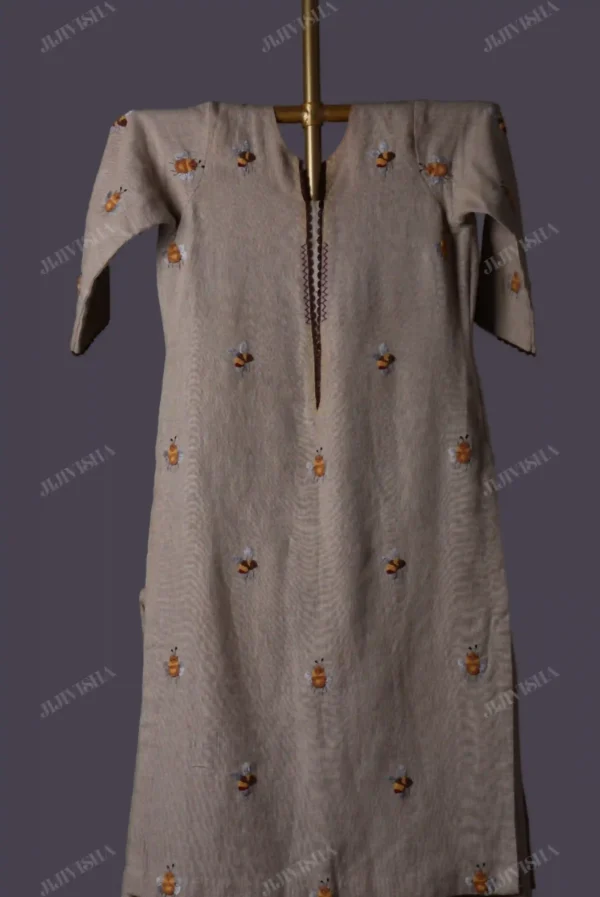 Buy Hemp Hand Embroidered Kurta Set Online