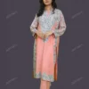 Buy Kashmiri Kurta pant set style In Peach Online