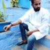 White Chikankari Cotton Kurta for Men