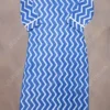 Buy Navy Wave Hand Block Print Cotton Kurta Online