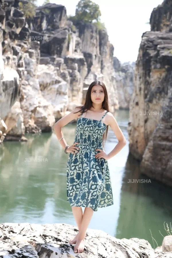 Buy Emerald Grove Hand Block Print Cotton Tunic Online