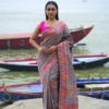Buy Grey Kani Weave Silk Saree Online