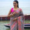 Buy Grey Kani Weave Silk Saree with Raja Rani Motifs Online