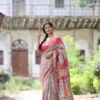 Buy Grey Kani Silk Saree with Vibrant Floral Jaal Online