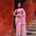 Buy Light Pink Kani Silk Saree with Raja Rani Motifs Online