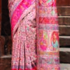 Buy Light Pink Kani Silk Saree with Raja Rani Motifs Online