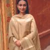Buy Golden and Beige Handwoven Chanderi Silk Dupatta Online