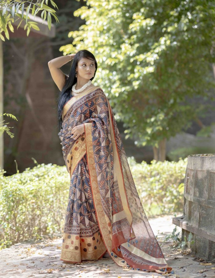 "Indigo Nirvana" Kota Cotton Saree